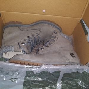 Grey Timberland boots